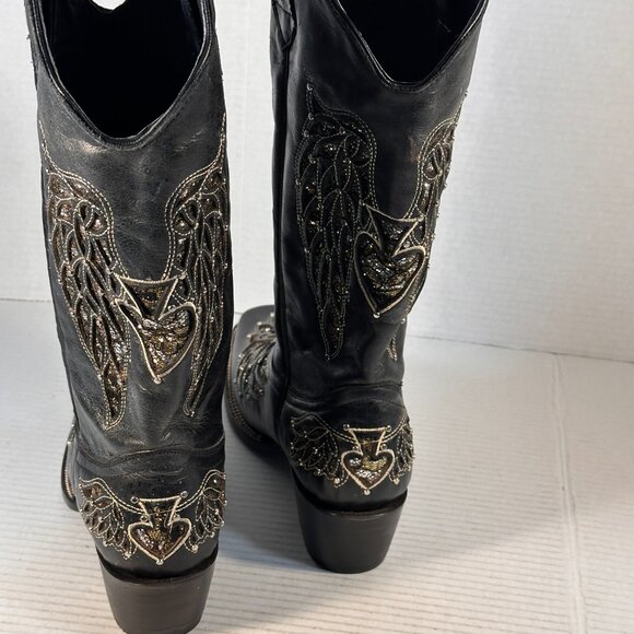 Ladies size 9.5 Black Leather Boots - Picture 13 of 16